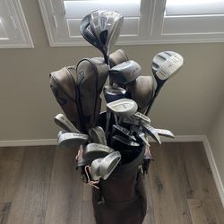 Antique Bag Full Of Clubs Are Great Condition 