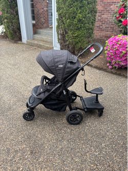 Joie Stroller with Toddler Ride-On Seat – Good Condition