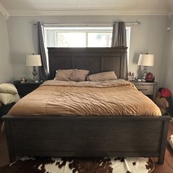 Rustic / Industrial King Bed Set 