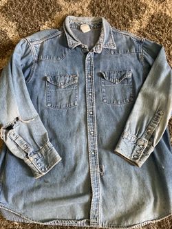 Carhartt denim western shirt XL