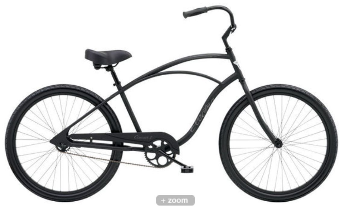 New Electra Cruiser 1 step over cruiser bike single speed 24 inch wheel youth kids black