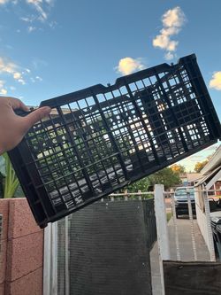Small Light Weight Black Milk Crate