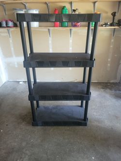 4-Tier Plastic Storage Shelf – Heavy Duty