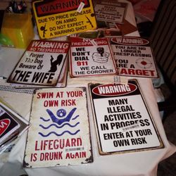 Man Cave Metal Signs