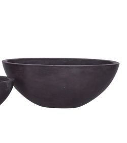 Black Oval Concrete Planter Bowl