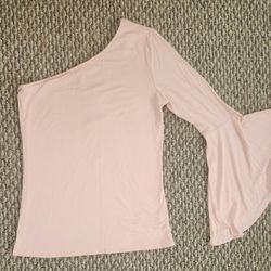 Pink One Shoulder Top