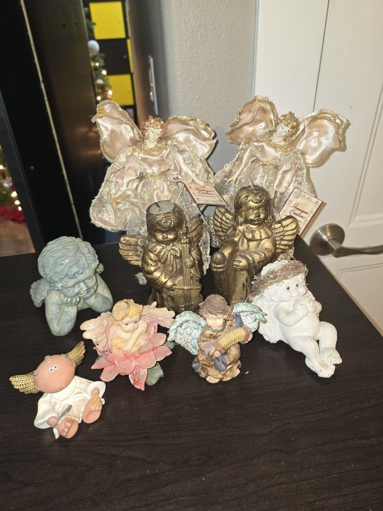 Angels Statues And Candles