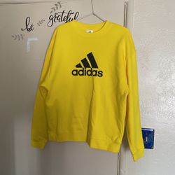 Yellow Adidas Pullover Sweater