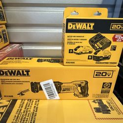 DEWALT 20V MAX Cordless Reciprocating Saw, (1) 20V 6.0Ah and (1) 20V 4.0Ah Batteries, and Charger