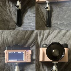4k Pink Vlogging Camera 