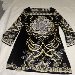 Style &co  Brand Dress Bohemian Style Size L Long Sleeve 