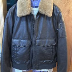 Men’s Faux Leather Jacket Size L