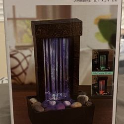 *BRAND NEW IN BOX DISPLAY RAINING MIRRORED FOUNTAIN LED LIGHTS