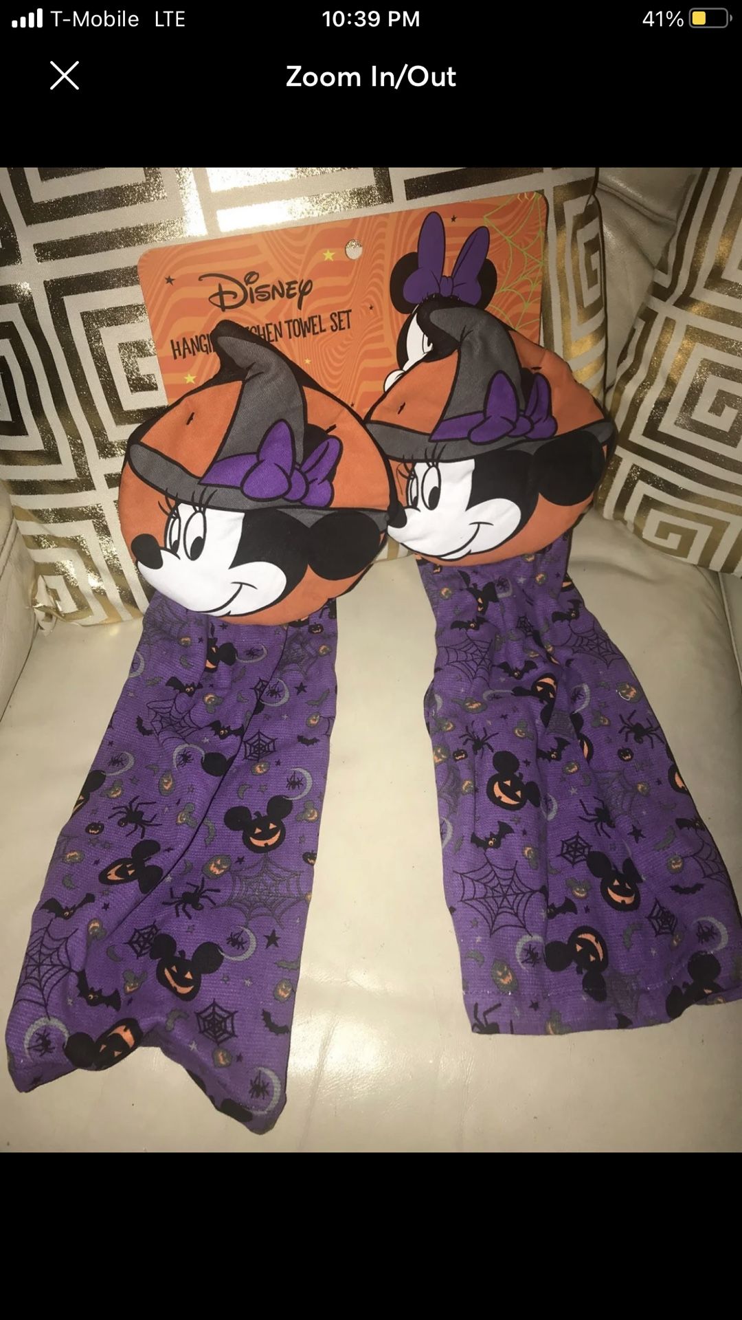 Minnie Mouse Witch Halloween Kitchen Towels 