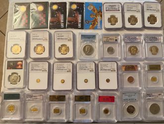 Gold Lot over 2 Grams of 24k gold Graded Coins