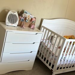 Baby Crib With Mattress And Drawer