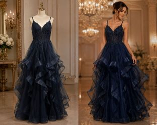 Navy blue ball gown size 4
