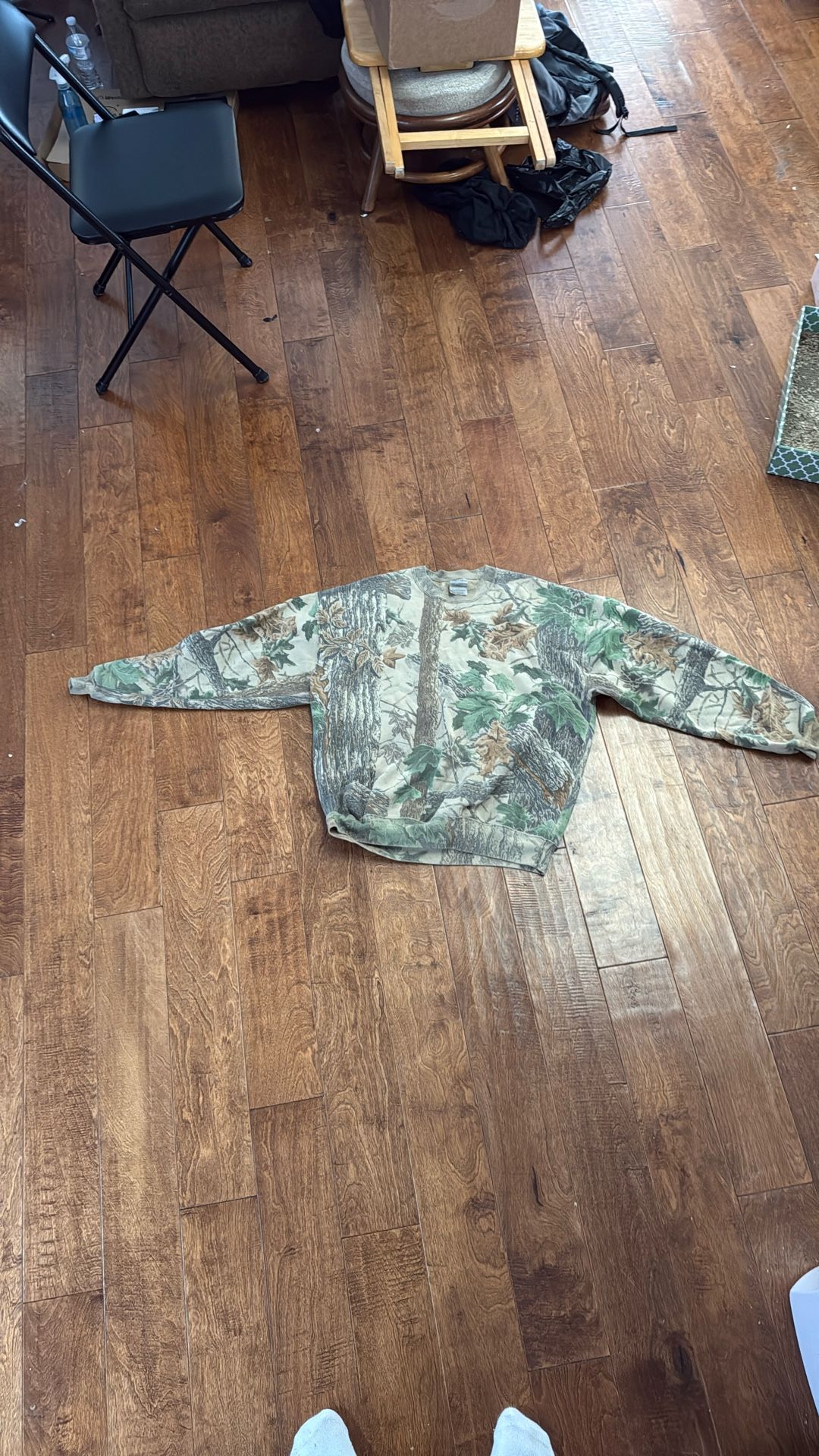 Real tree camo crew neck boxy fit