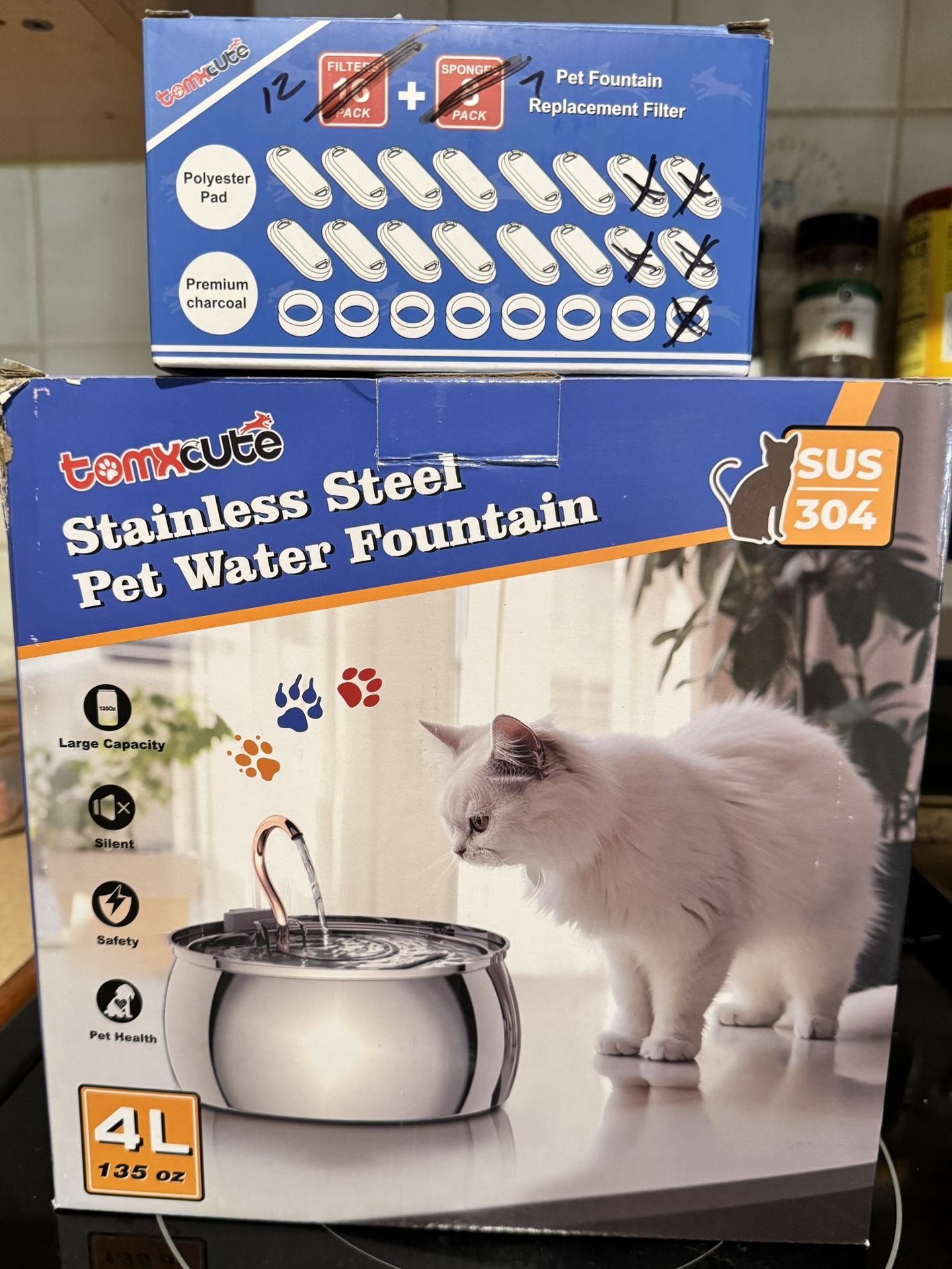 TomXCute Stainless steel pet water Fountain