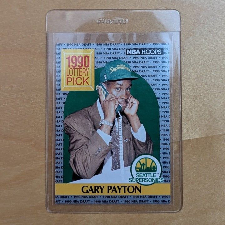 Gary Payton 1990-91 NBA Hoops Lottery Pick Rookie Card #391 Perfect Condition