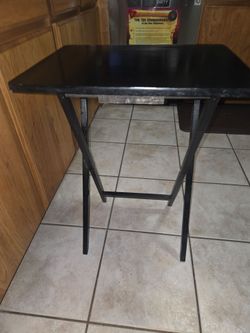 Black Folding TV Tray Table