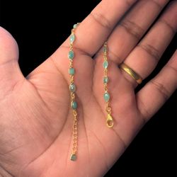 Natural Emerald Bracelet – 925 Sterling Silver Gold Plated