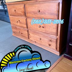 Pinewood Oak Six Drawer Chest Dresser