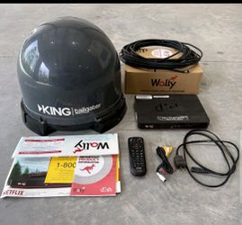 King Tailgater Satalite Antenna / with Dish Network Wally Receiver. 