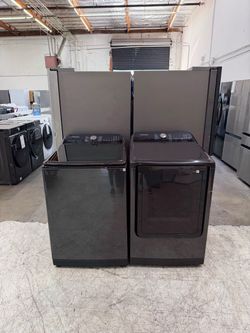 🔥 Samsung Washer & Gas Dryer Set - Brushed Black - WA55CG7100AV / DVG55CG7100V