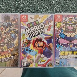 Nintendo Switch Brand New Games (Mario Strikers, Super Mario Party,Wario Ware)