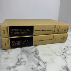 Fundamental Algorithms Vol 1 & 3  1973- Addison-Wesley (2 HC)