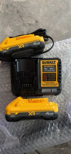 2 New Dewalt DCB2104 Powerpack 20V Max XR 4.0Ah Lithium Ion Batteries DCB2104-2 hablo español
