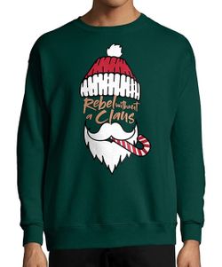Brand New Christmas Holiday Sweater Rebel Without A Clause Sweatshirt Men's XL