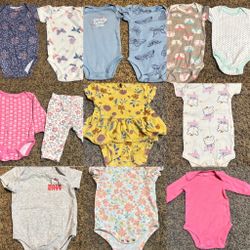 13pc Baby Girl Bodysuit Bundle (3-6M)