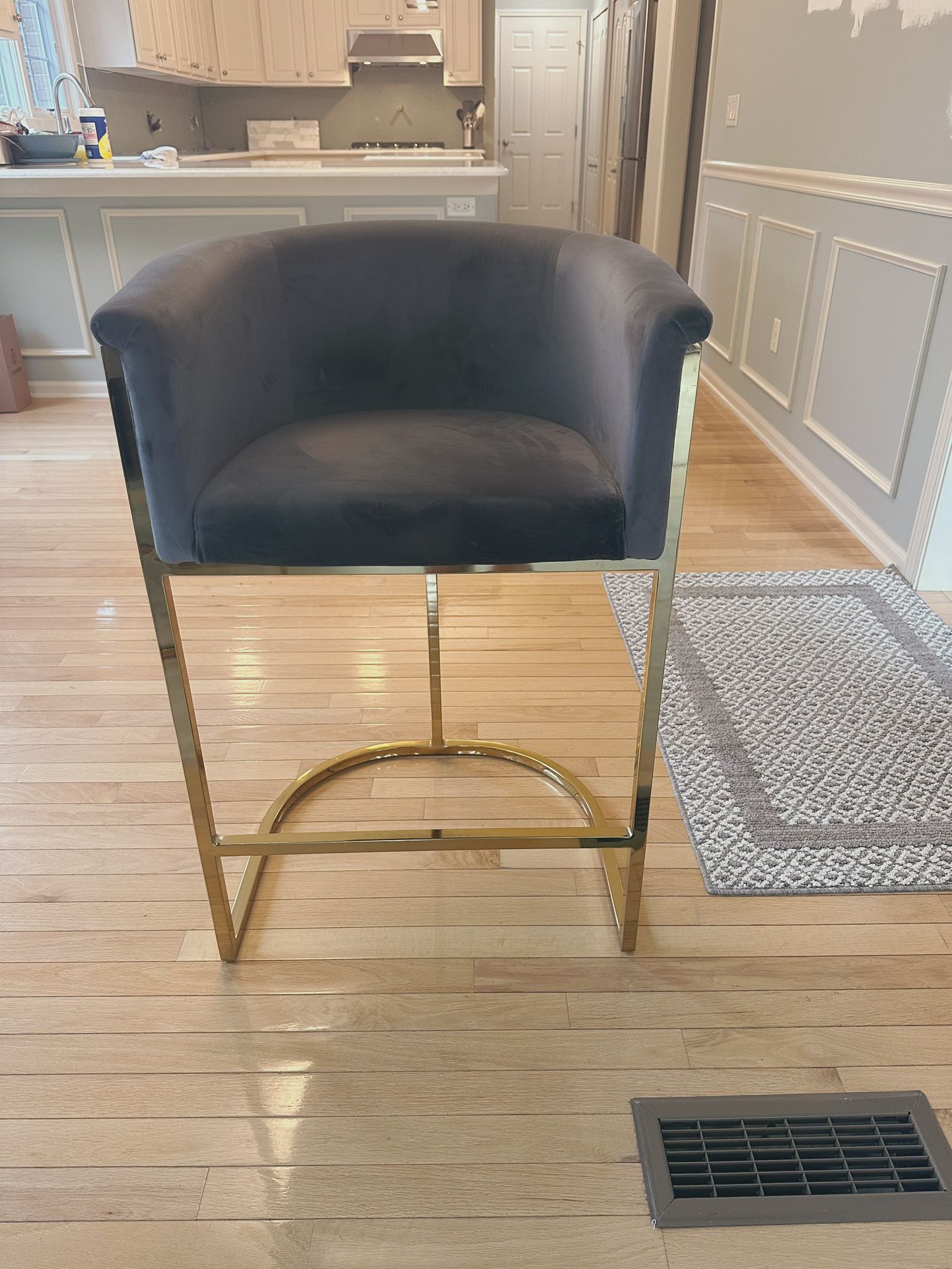 Grey And gold Accent Bar Stools