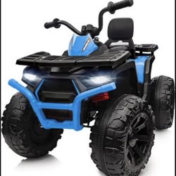 Hikiddo Kids ATV 4 Wheeler, 24V Ride On Toys Car for Big Kids with 400W Motor, 2 Seater - Blue