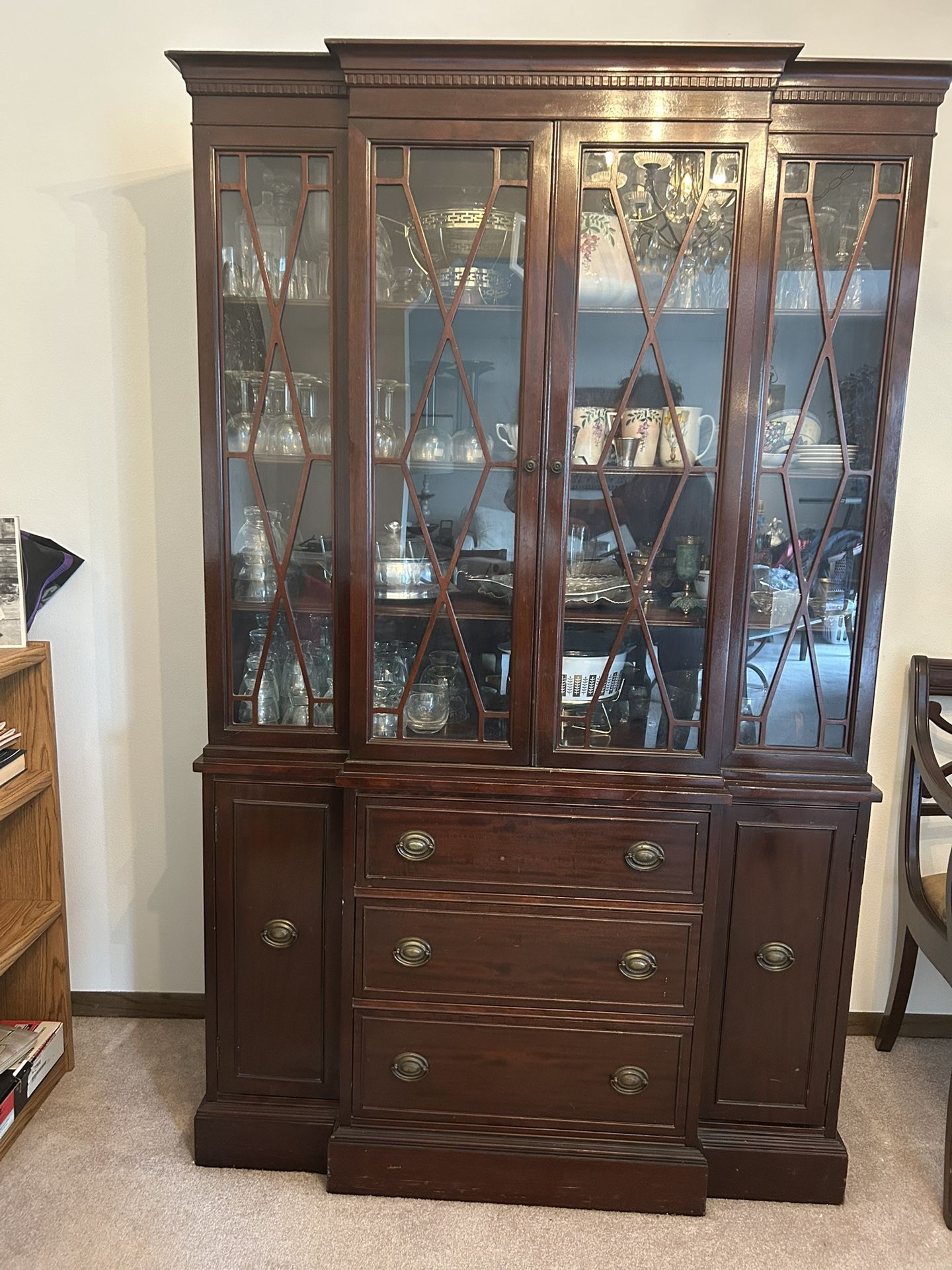 RWAY Antique Curio Cabinet