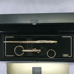 Cross Classic Century, 10 Karat Gold Filled/Rolled Gold, Ballpoint Pen and Matching Key Ring Gift Set