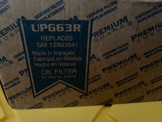 Premium Guard oil filter’s PN: UPG63R