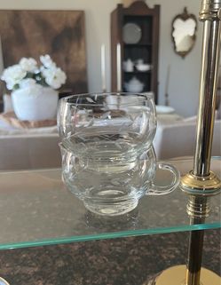Princess House Creamer & Sugar Crystal Set