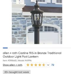 Allen + Roth Outdoor Light Post Lantern 