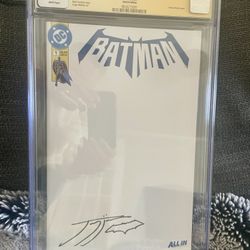 BATMAN #1 Blank cover VARIANT CGC JSA JORGE JIMENEZ SIGNED