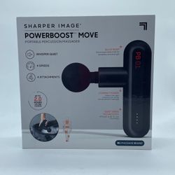 New Sharper Image Powerboost Pro Move Portable Percussion Massager 
