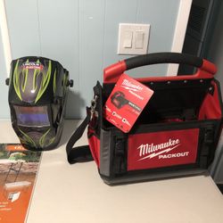 Milwaukee Pack Out New  And Welder Electric Helmet