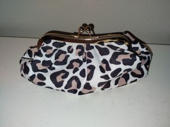The Vintage Cosmetic Company Leopard Print Makeup Bag Kiss Clasp Pink Lining