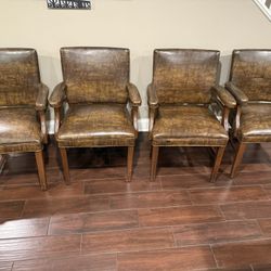 4 Matching Leather Chairs