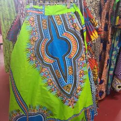 Dashiki Wrapped Around Skirt 