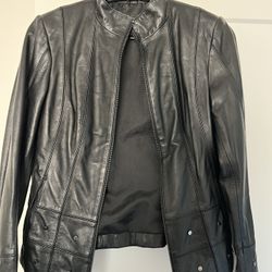 Woman Leather Jacket Size M