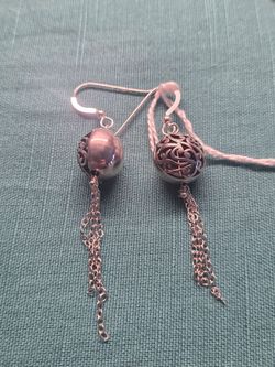 Sterling silver dangle earrings