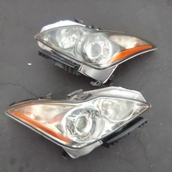 2007-2011 Infiniti G35 Coupe Headlights Xenon Hid With Light Bulbs And Assembly Oem
